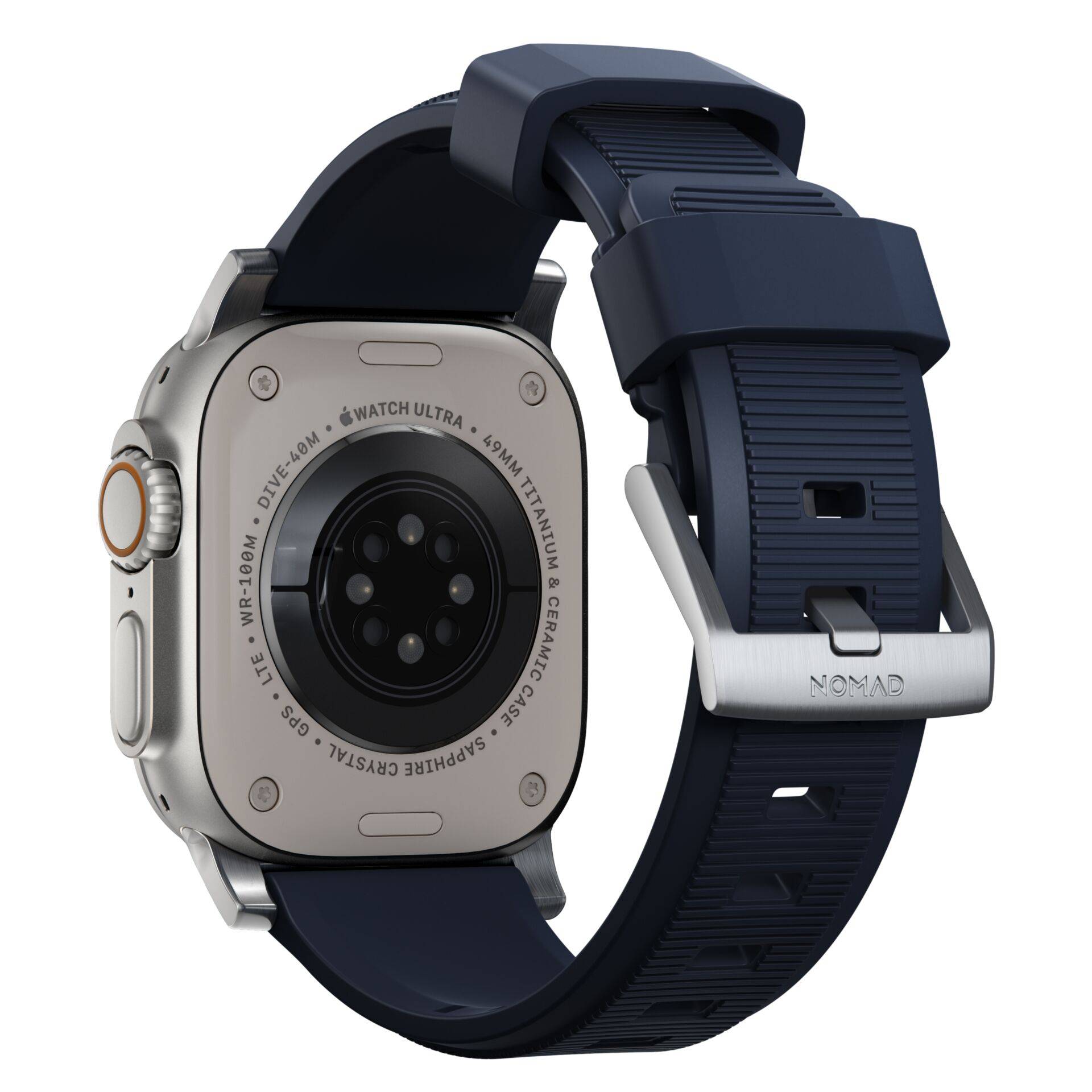 Nomad Rugged Strap Atlantic Blue Connector Silver 42/44/45/49mm-1