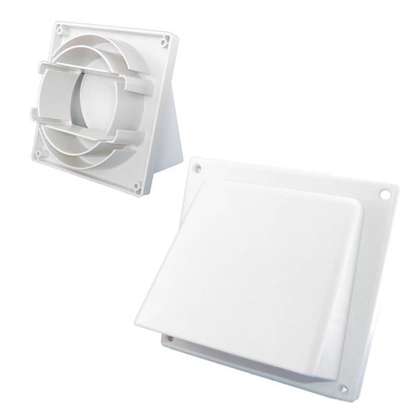 WEHA Wasemkaprooster M/Klep+Afd.Kap Wit 145X145mm (Hxb)-0