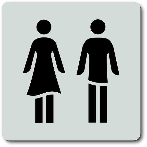Ivana Economy Symboolplaat Zelfklevend Toilet M/V-0