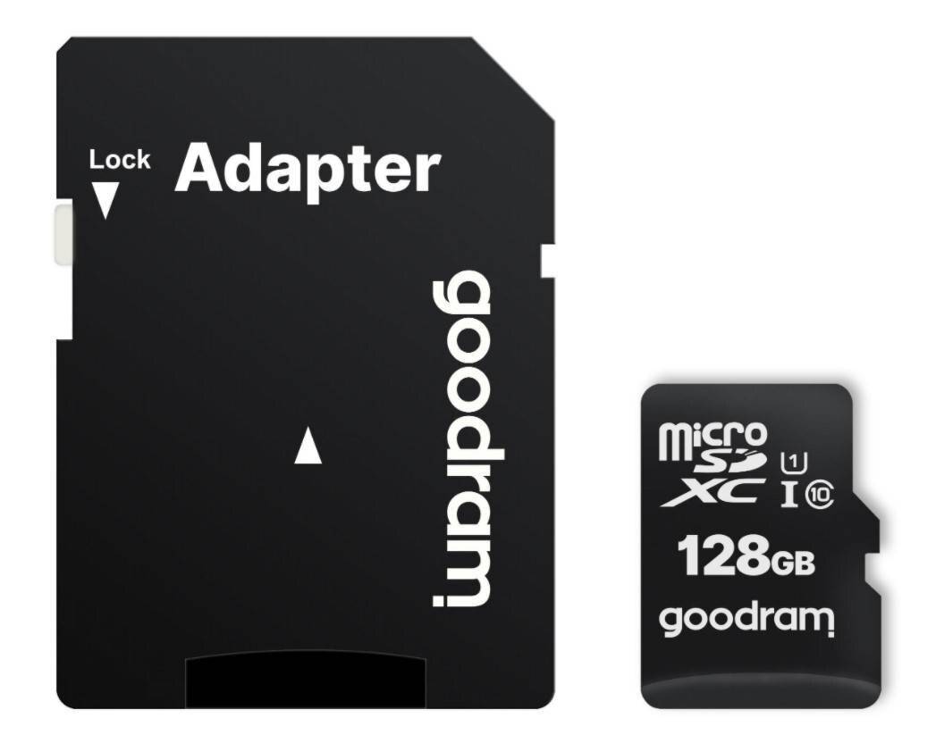 Bekroonde afbeelding voor GOODRAM microSDXC - -128GB Klasse 10 UHS-I + adapter