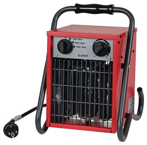 Eurom elektrische werkplaatskachel met ventilator EK3201 3000W 3 standen bereik max 90m3 (332407)
