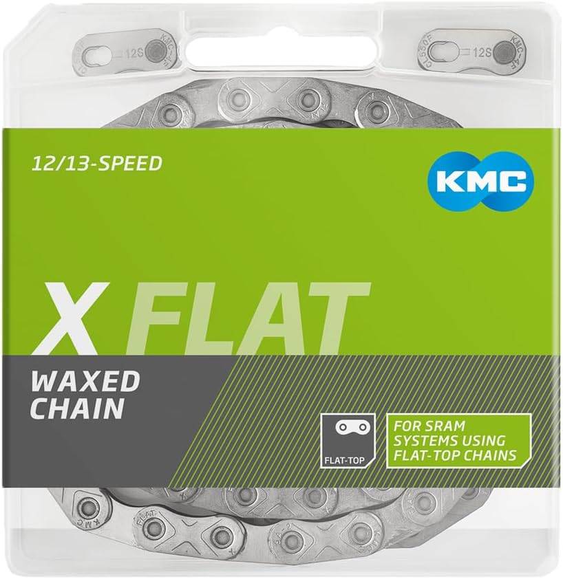 Ketting 12/13 speed KMC X Flat Silver x 126L Waxed-0