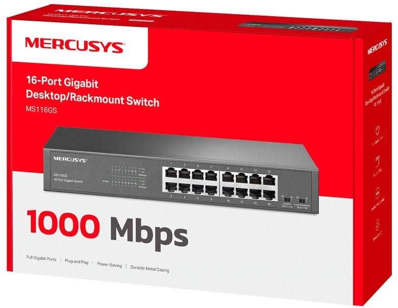 Mercusys MS116GS netwerkswitch zwart-3