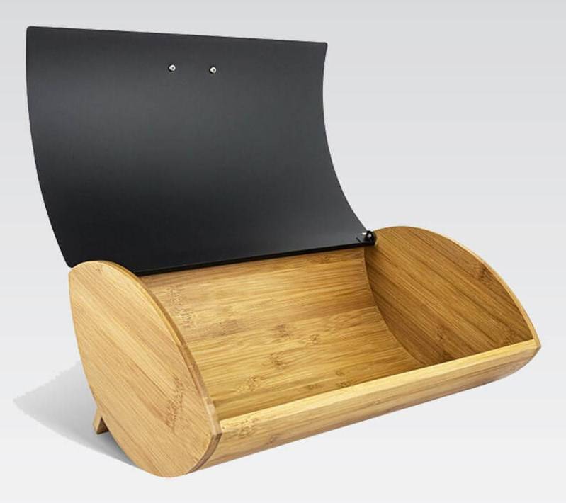 Maestro MR-1775-BLACK brooddoos, overige materialen: zwart, hout, bamboe, metaal-4