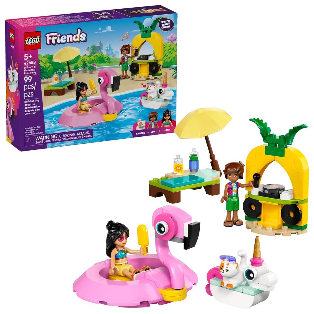 LEGO FRIENDS 42658 Eenhoorn & Flamingo Zwembadfeest-0