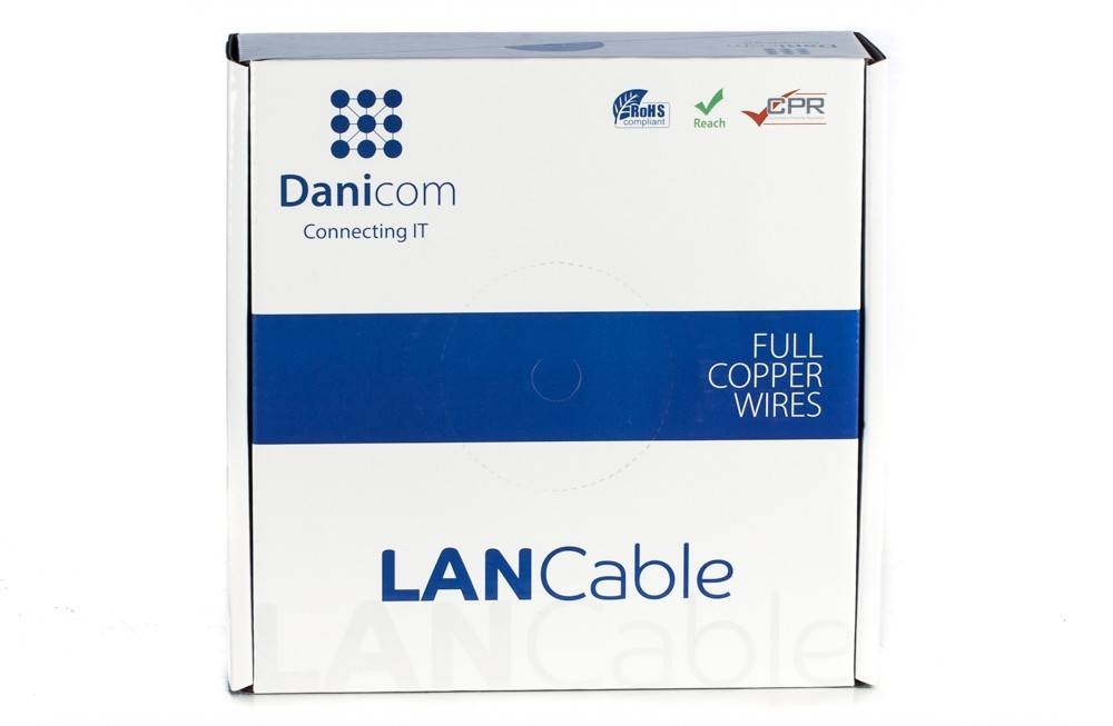 Danicom - DANICOM CAT6 FTP 50m kabel op rol stug - LSZH (Dca)-1
