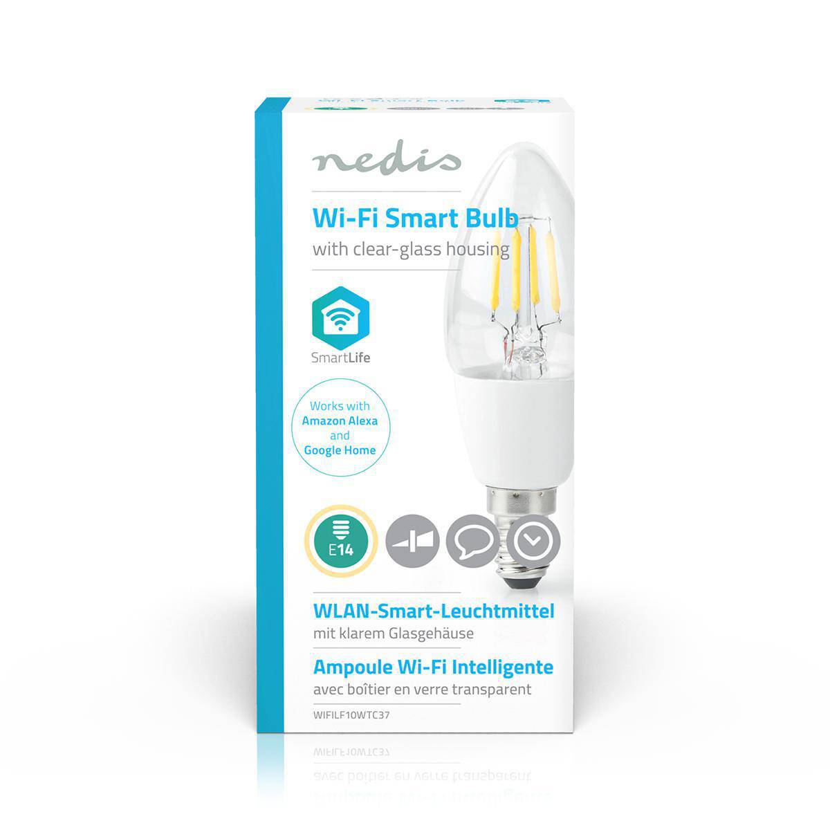 Nedis SmartLife LED Filamentlamp | WIFILF10WTC37 | Transparant-2