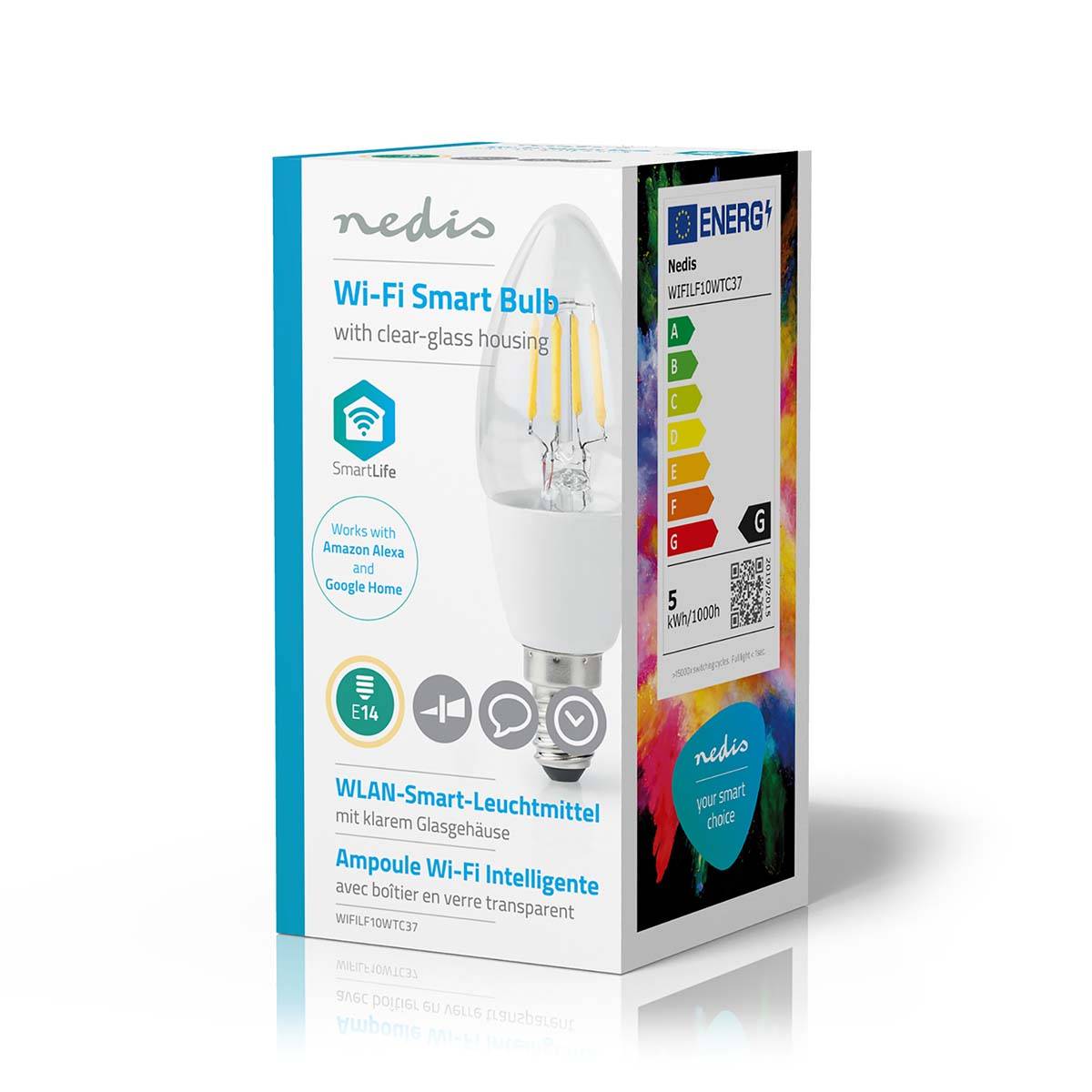 Nedis SmartLife LED Filamentlamp | WIFILF10WTC37 | Transparant-3