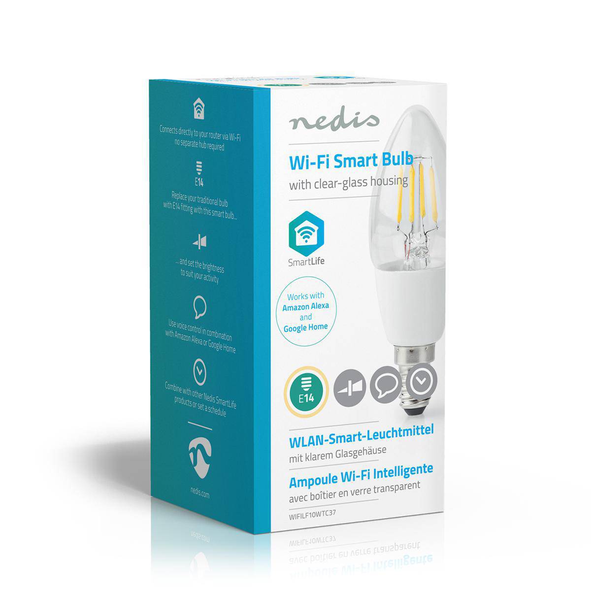 Nedis SmartLife LED Filamentlamp | WIFILF10WTC37 | Transparant-4