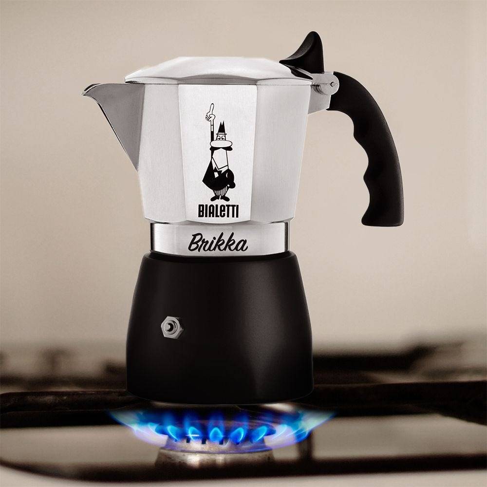 Bialetti Brikka Mokkapot 0,17 l Zwart, Roestvrij staal-3