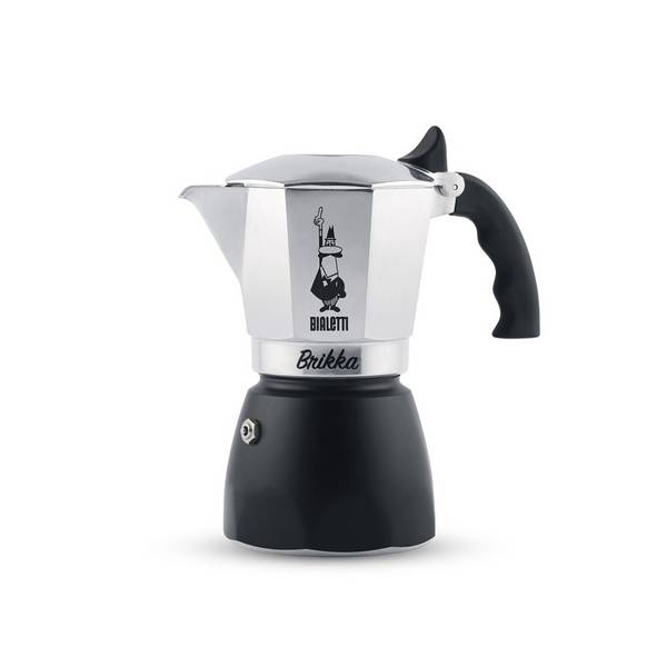 Bialetti Brikka Mokkapot 0,17 l Zwart, Roestvrij staal