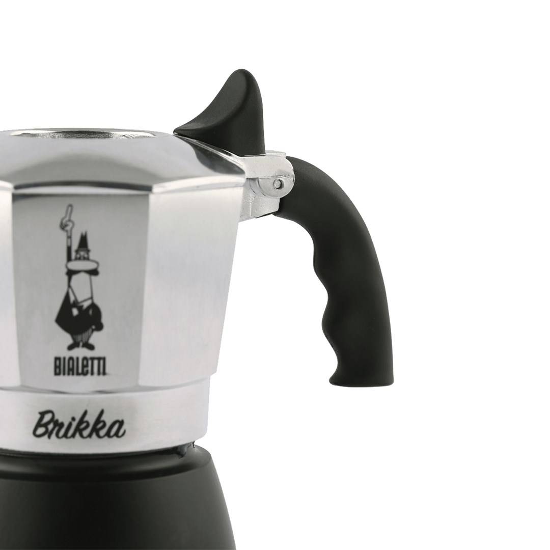 Bialetti Brikka Mokkapot 0,17 l Zwart, Roestvrij staal-1
