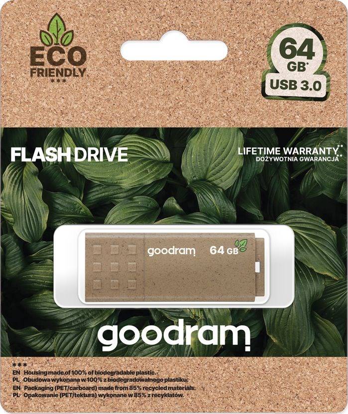 GOR GOODRAM FLASHDRIVE 64 GB ECO FRIENDLY USB 3.0 RE-2