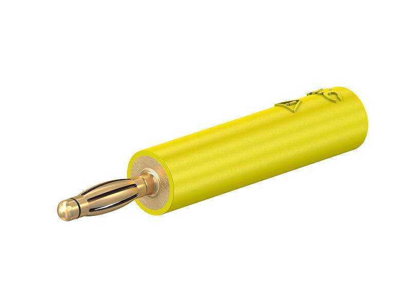 STÄUBLI A2/4-24 Labconnector: banaanstekker 2mm; adapter; 10A; 30VAC; 60VDC; geel - 1 stuk