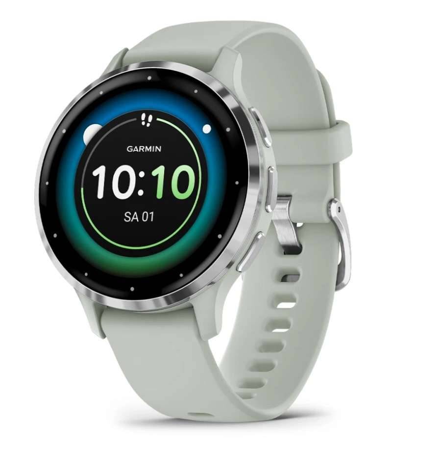 Garmin Venu 3S 3,05 cm (1.2") AMOLED 41 mm Digitaal 390 x 390 Pixels Touchscreen Grijs, Zilver Wi...-0