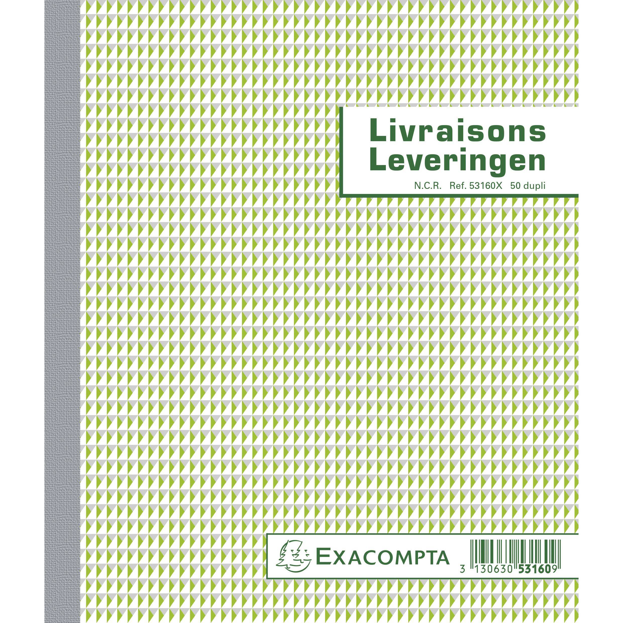 Exacompta 3130631531608 Exacompta - Leveringenboek manifold du 50vel nl fr | 10 stuks-0