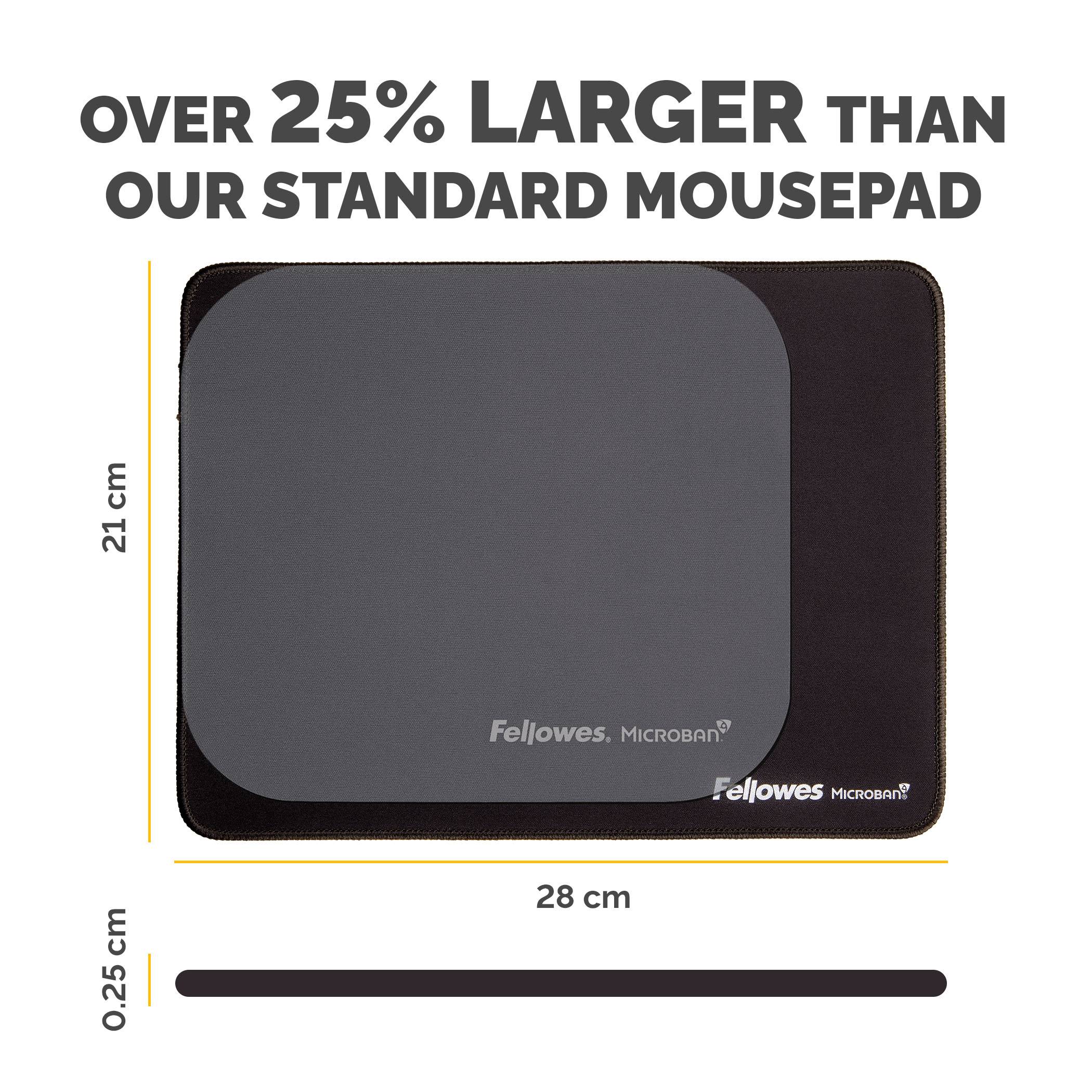 Fellowes muismat Breyta XL 28,00x21,00cm Microban zwart-2