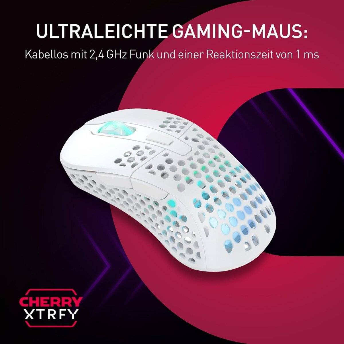 Cherry Xtrfy M4 Draadloze Gaming Muis – ultralicht, draadloos en geoptimaliseerd voor eSports-1