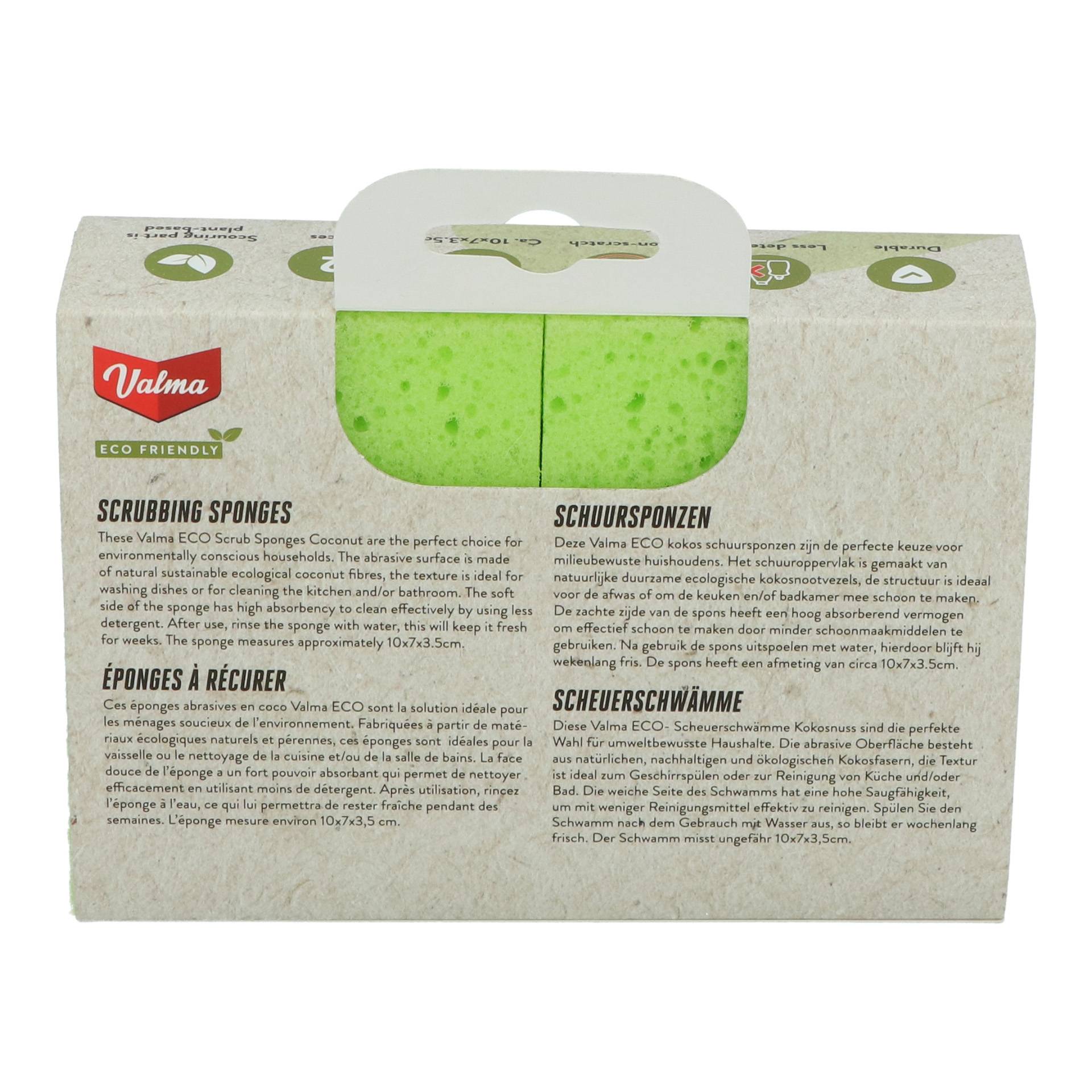Valma ECO Schuursponzen Kokosnoot 2 stuks-4