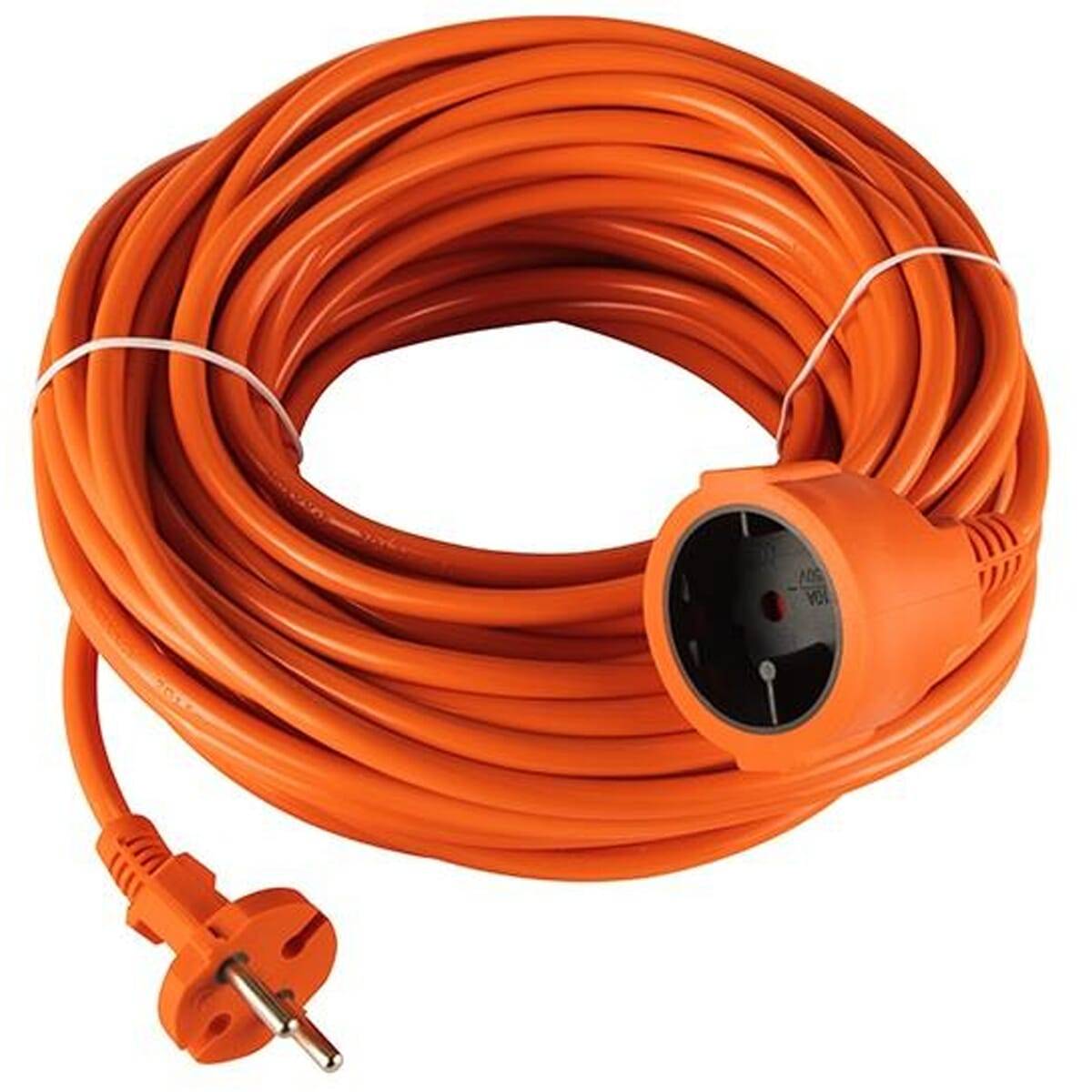 Blow Tuinverlengkabel 20m - H05VV-F 2X 1.5mm² - Niet geaard - 16A - 3680W - 1 koppeling - IP44 - Oranje-0