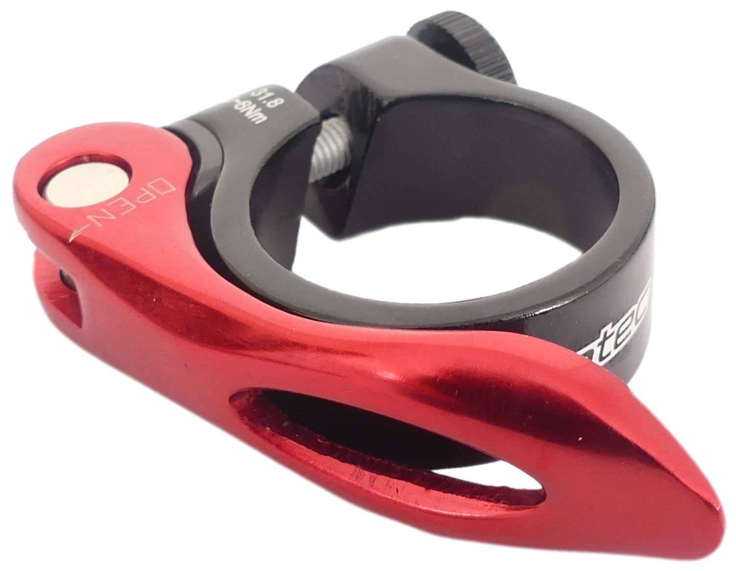 Zadelpenklem Ergotec SCQ-0100 ø31,8 mm aluminium met snelspanner - zwart/rood-0