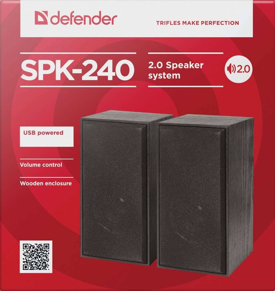 DFN Defender SPK-240 luidspreker Zwart Bedraad 6 W-0