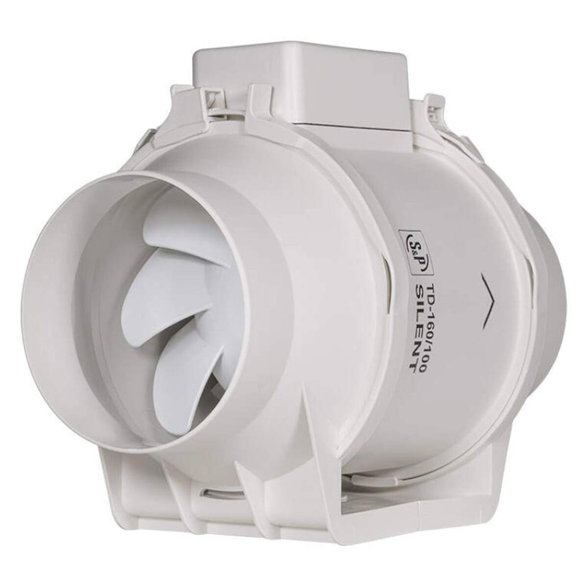 Soler & Palau TD-Silent Buisventilator - 29W - 240V AC - 180 m³/h - 21dB - IP44 - TD-160/100 N-0