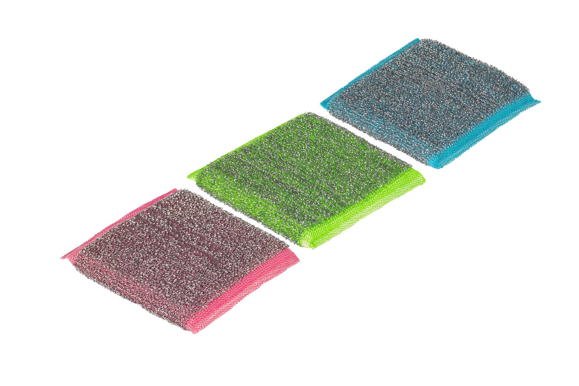 Vileda Schuurspons Glitzi Power Inox Colors 2+1-1