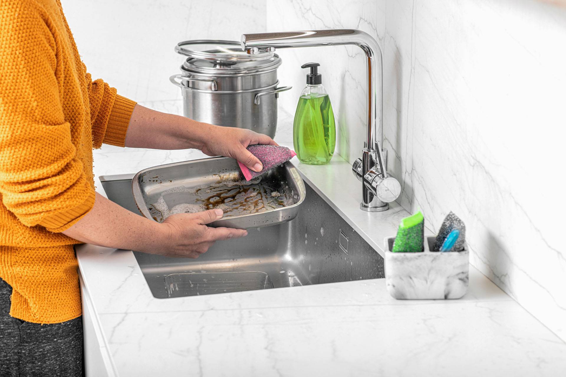 Vileda Schuurspons Glitzi Power Inox Colors 2+1-4