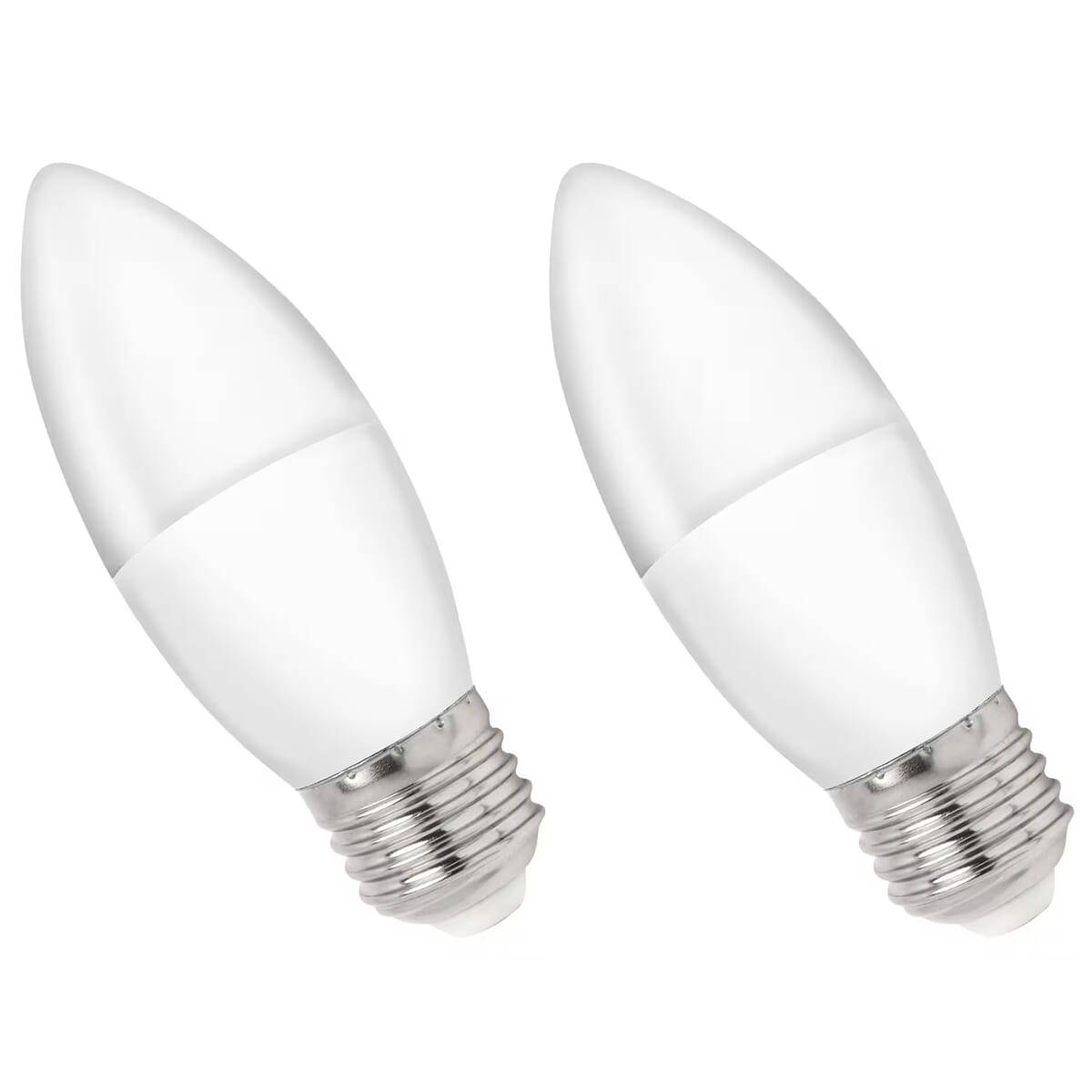 Spectrum LED Kaarslamp C35 E27 Helder - 4W 340lm 4000K - Neutraalwit - Vervangt 31W - 2 stuks