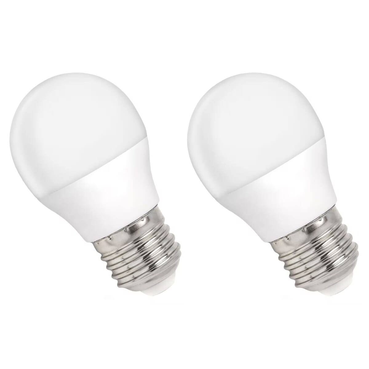 Spectrum LED Kogellamp P45 E27 Mat - 6W 560lm 6000K - Koudwit - Vervangt 47W - 2 stuks-0