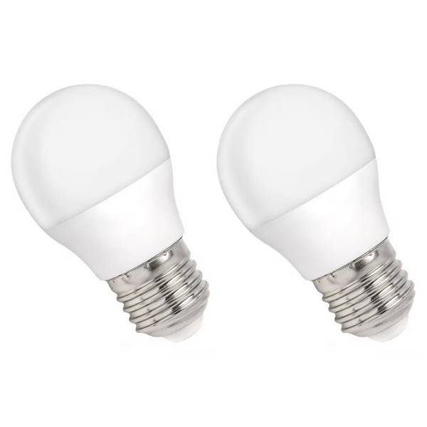 Spectrum LED Kogellamp P45 E27 Mat - 6W 560lm 6000K - Koudwit - Vervangt 47W - 2 stuks