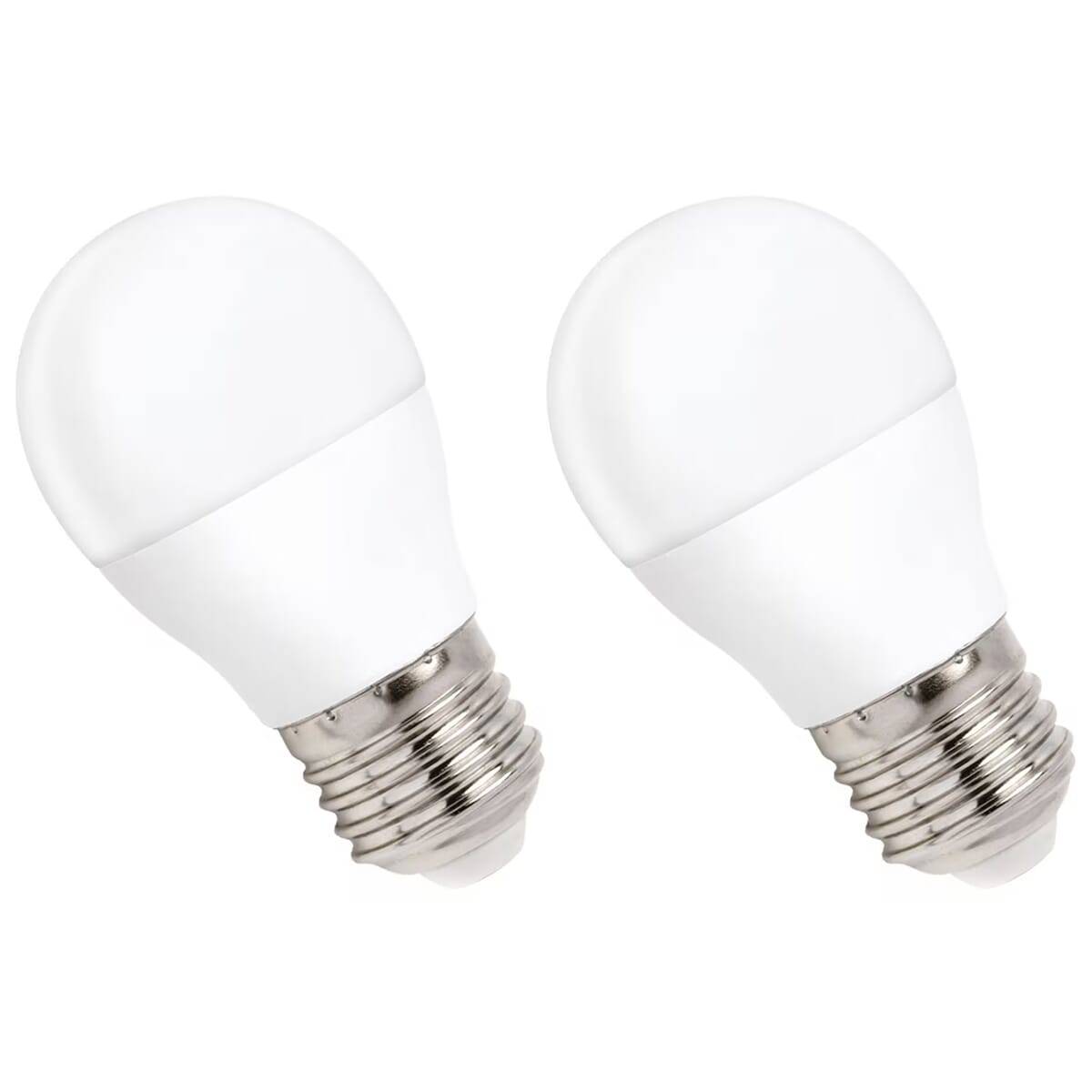 Spectrum LED Kogellamp P45 E27 Mat - 8W 710lm 3000K - Warmwit - Vervangt 48W - 2 stuks