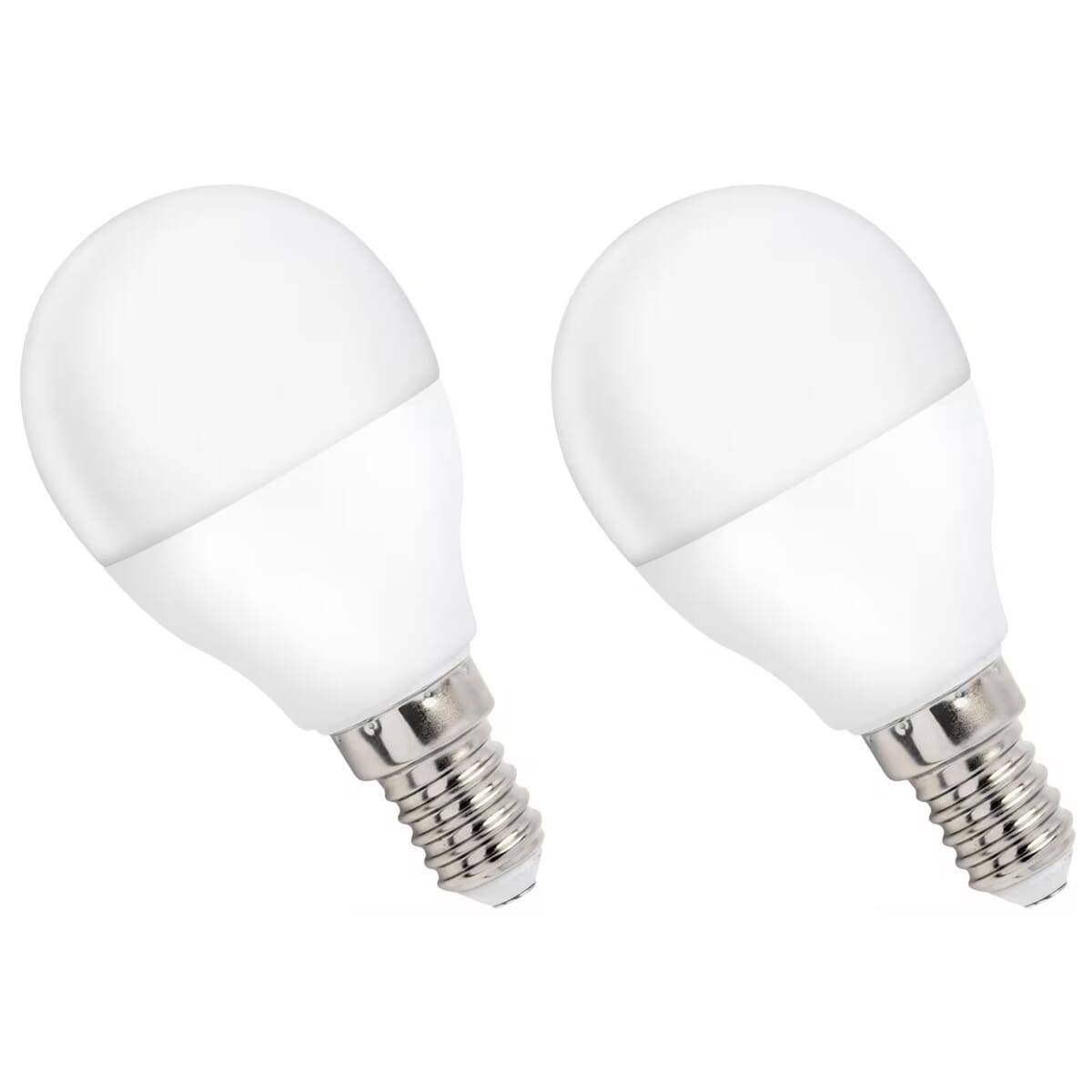 Spectrum LED Kogellamp P45 E14 Mat - 8W 730lm 4000K - Neutraalwit - Vervangt 57W - 2 stuks-0