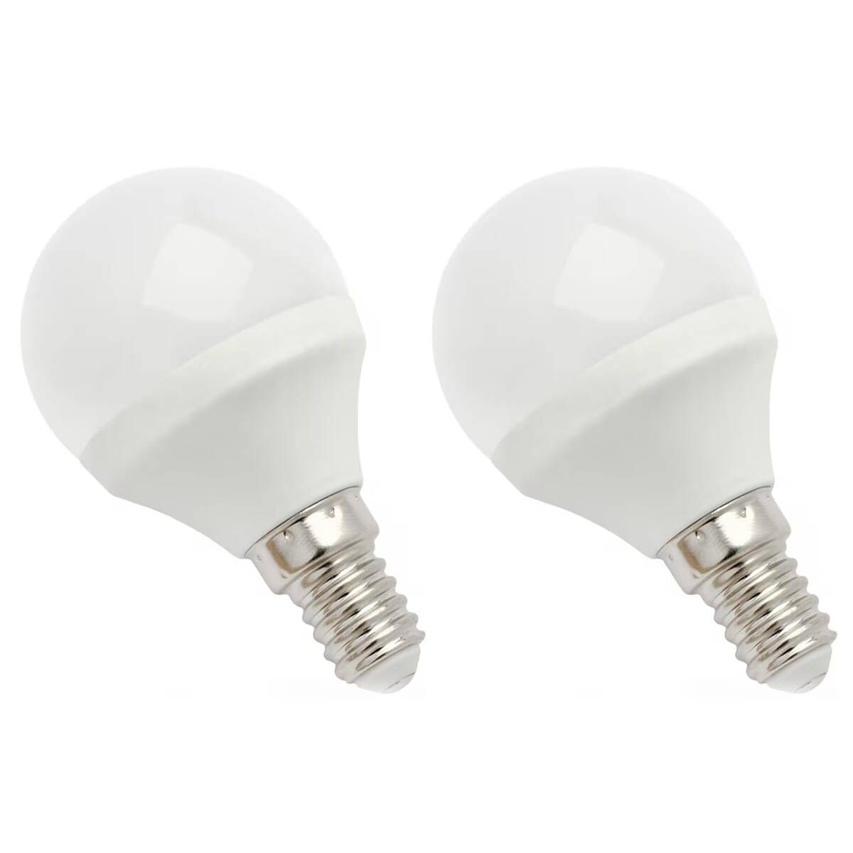 Spectrum LED Kogellamp P45 E14 Mat - 6W 560lm 6000K - Koudwit - Vervangt 47W - 2 stuks-0