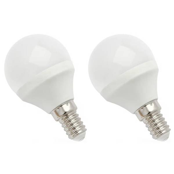 Spectrum LED Kogellamp P45 E14 Mat - 6W 560lm 6000K - Koudwit - Vervangt 47W - 2 stuks