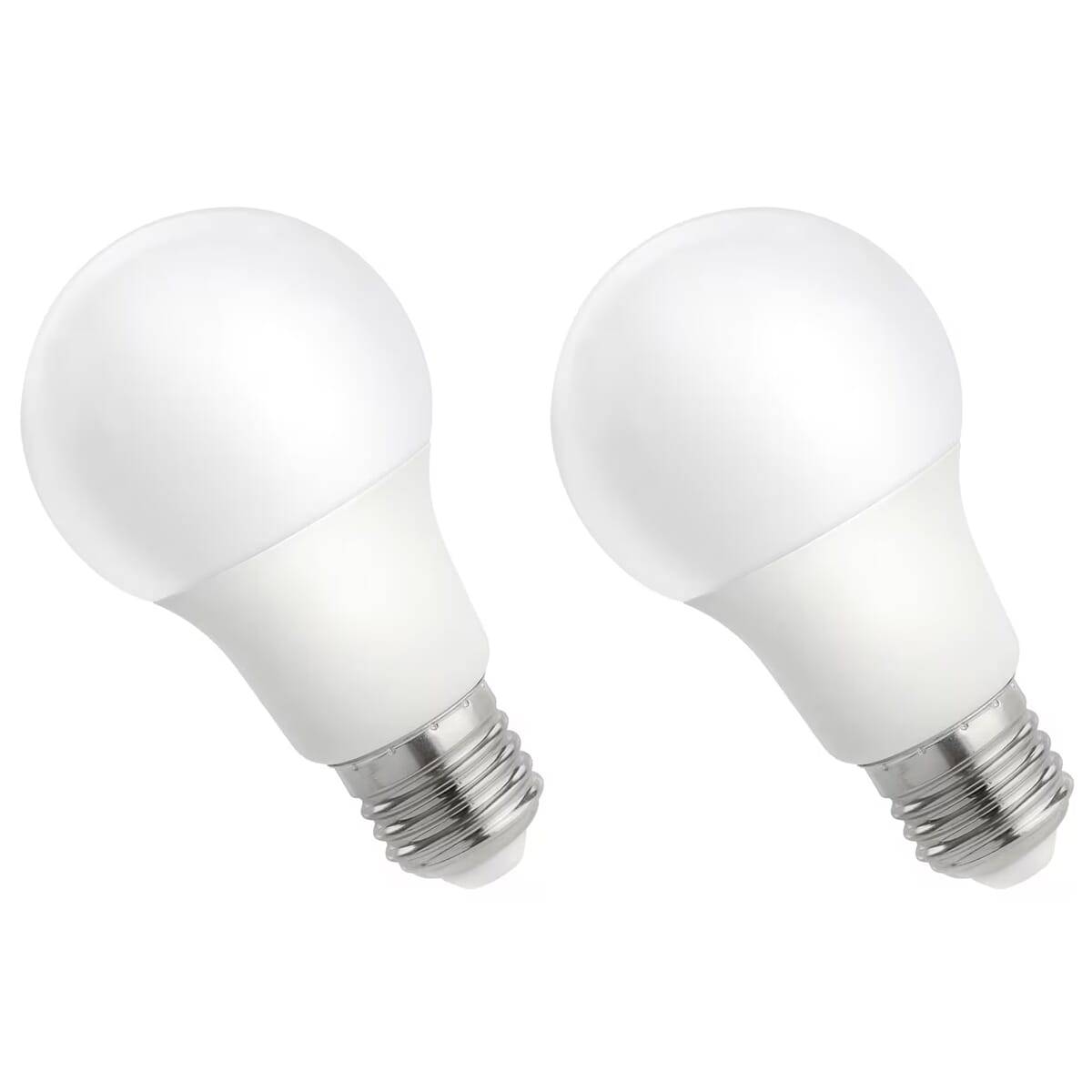 Spectrum LED Peerlamp A60 E27 Mat - 9W 820lm 4000K - Neutraalwit - Vervangt 62W - 2 stuks