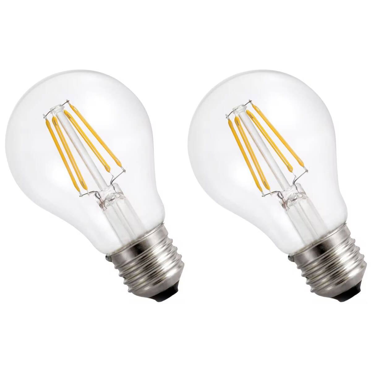 Spectrum LED Peerlamp A60 E27 Helder - 3.8W 806lm 3000K - Warmwit - Vervangt 60W - 2 stuks-0