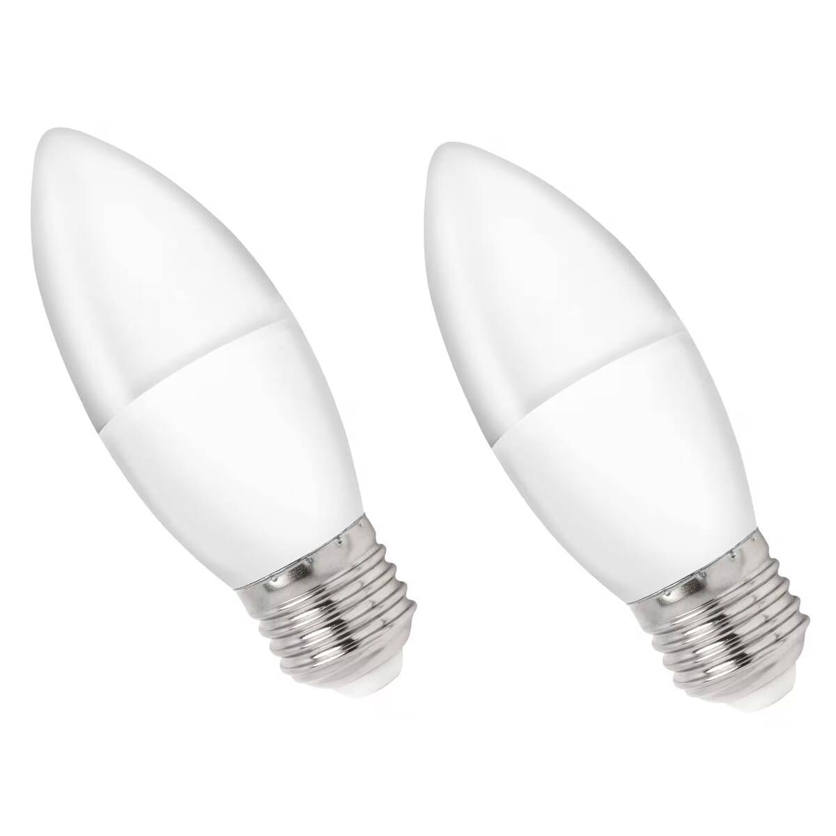 Spectrum LED Kaarslamp C35 E27 Helder - 4W 340lm 6000K - Koudwit - Vervangt 31W - 2 stuks