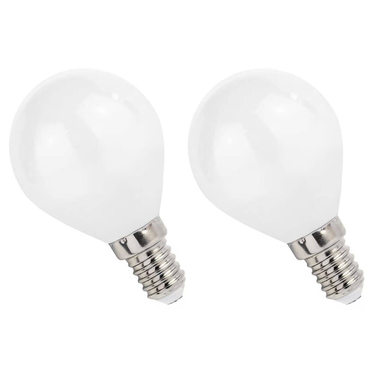 Spectrum LED Kogellamp P45 E14 Mat - 1W 90lm 2700K - Warmwit - Vervangt 10W - 2 stuks-0