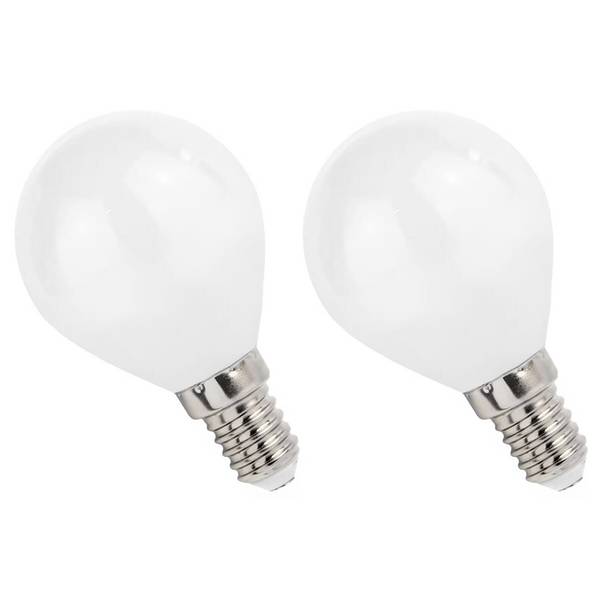 Spectrum LED Kogellamp P45 E14 Mat - 1W 90lm 2700K - Warmwit - Vervangt 10W - 2 stuks