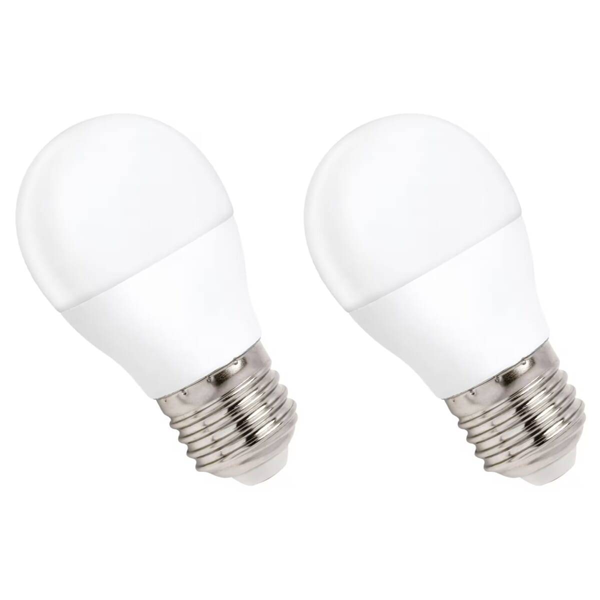 Spectrum LED Kogellamp P45 E27 Mat - 8W 730lm 4000K - Neutraalwit - Vervangt 57W - 2 stuks