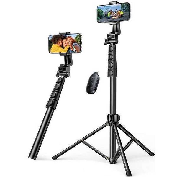 Ugreen selfiestick met standaard en afstandsbediening LP680 1,8 m (zwart)