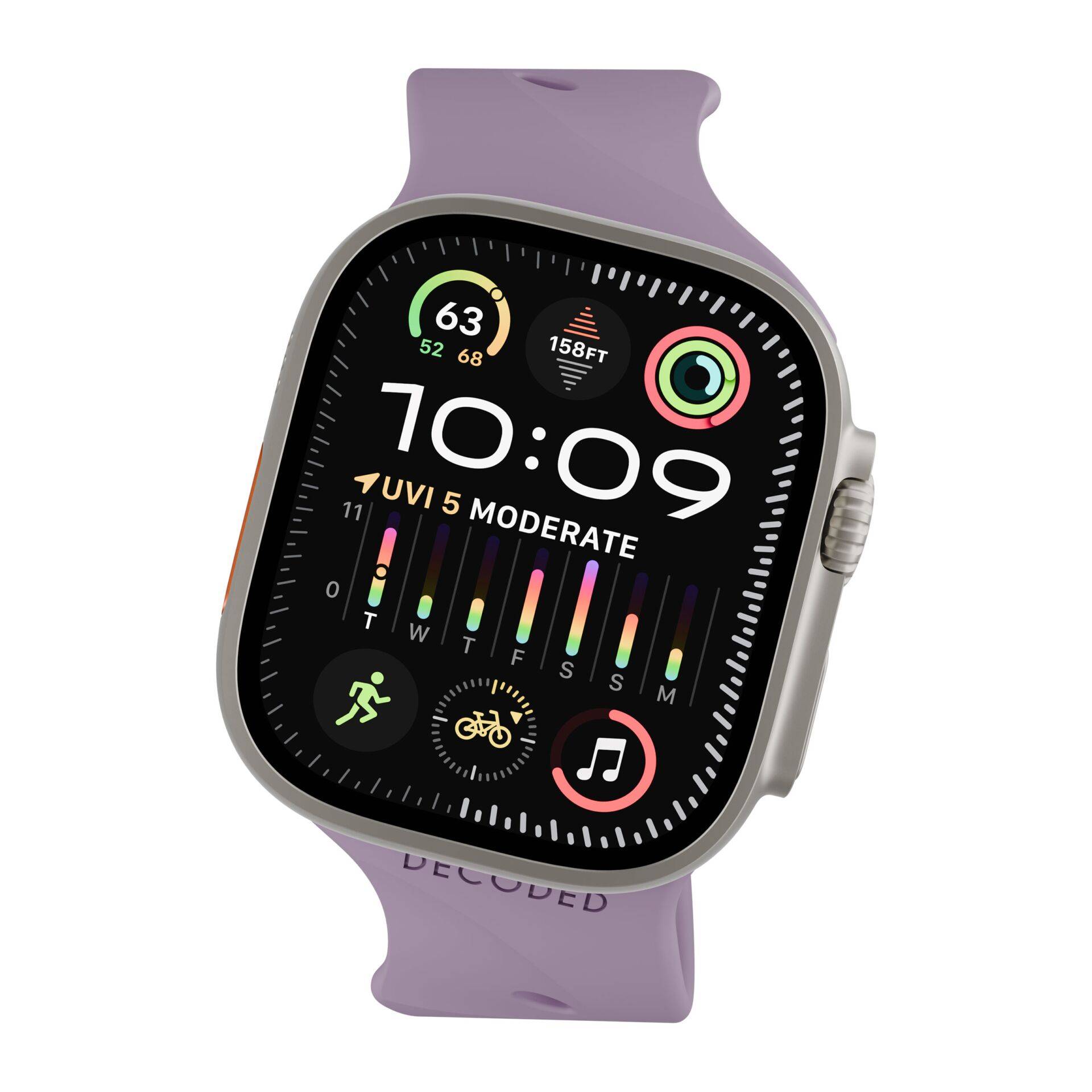 Gedecodeerde siliconen Ares Splice Strap 44/46/49mm Purple Haze-3