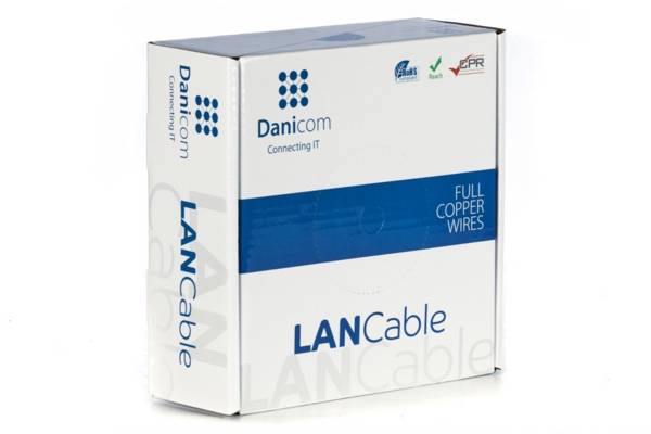 Danicom - DANICOM CAT6A U/UTP 50m kabel op rol soepel - PVC (Fca)