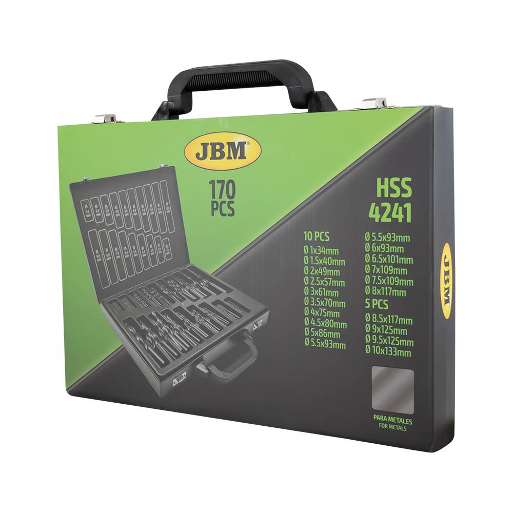 JBM Spiraalboren set in koffer HSS 4241-2