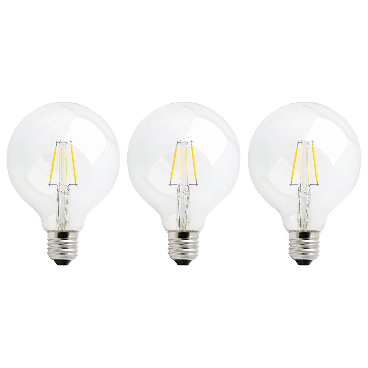 Spectrum LED Globelamp G80 E27 Helder - 4W 450lm 2700K - Warmwit - Vervangt 38W - 3 stuks