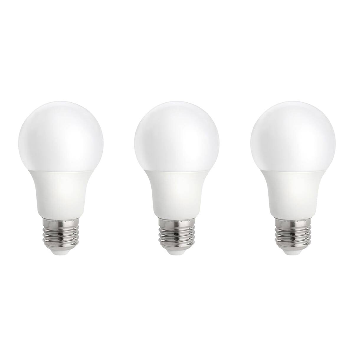 Spectrum LED Peerlamp A60 E27 Mat - 9W 820lm 3000K - Warmwit - Vervangt 60W - 3 stuks