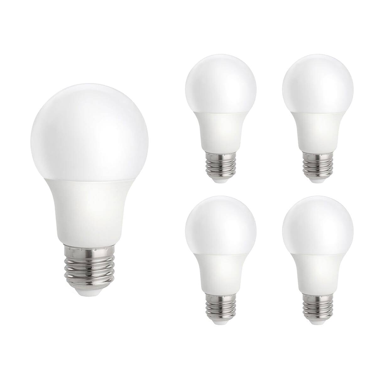 Spectrum LED Peerlamp A60 E27 Mat - 9W 820lm 3000K - Warmwit - Vervangt 60W - 5 stuks