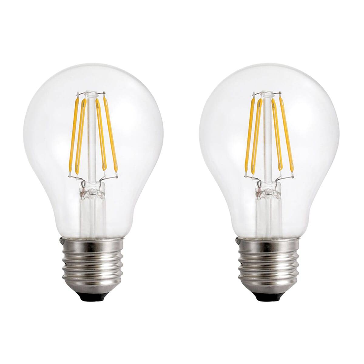 Spectrum LED Peerlamp A60 E27 Helder - 8.5W 1100lm 2700K - Warmwit - Vervangt 75W - 2 stuks